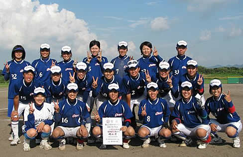 女子ソフトボール部が岡山県代表として国体出場